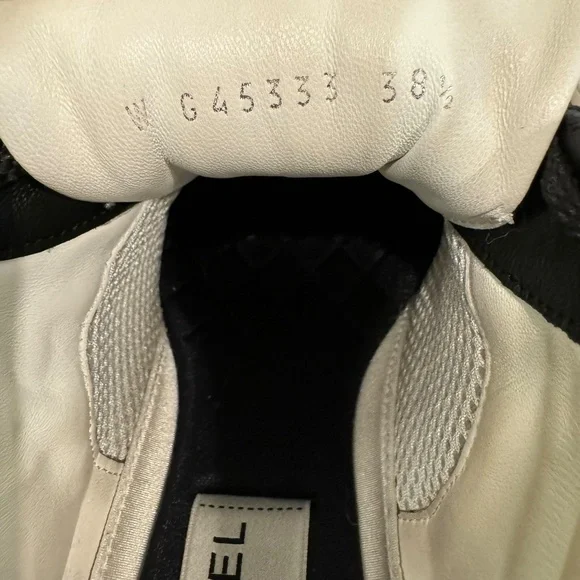 SOLD‼️Chanel Sneakers Black and White Leather 100% Authentic - Picture 13 of 16